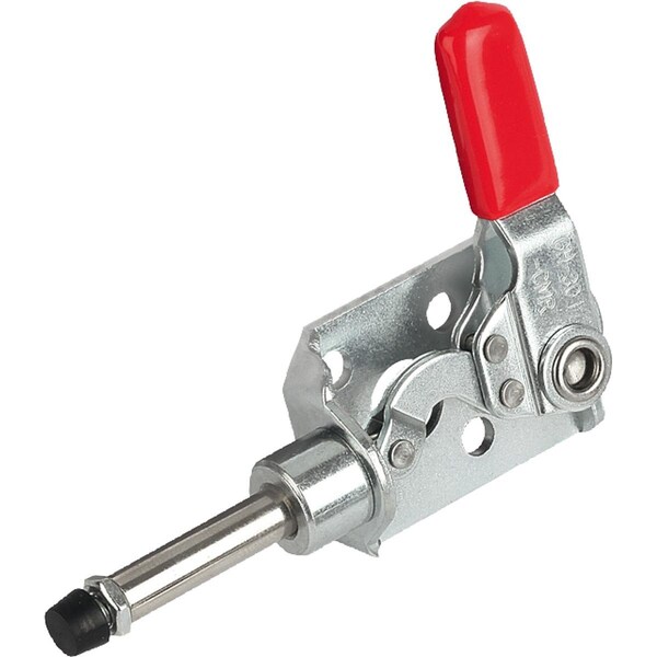 Push-Pull Clamp Mini, Form:A Steel, Without Mounting Bracket, Comp:Plastic, Comp:Red